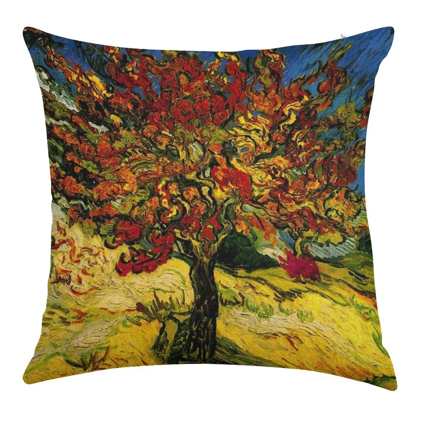 Van Gogh Mulberry Tree Print Linen Throw Pillow Cover