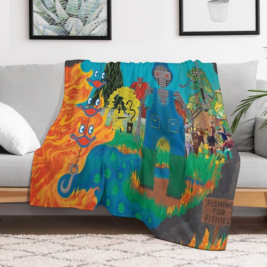 King Gizzard Album Art Collage Throw Blanket