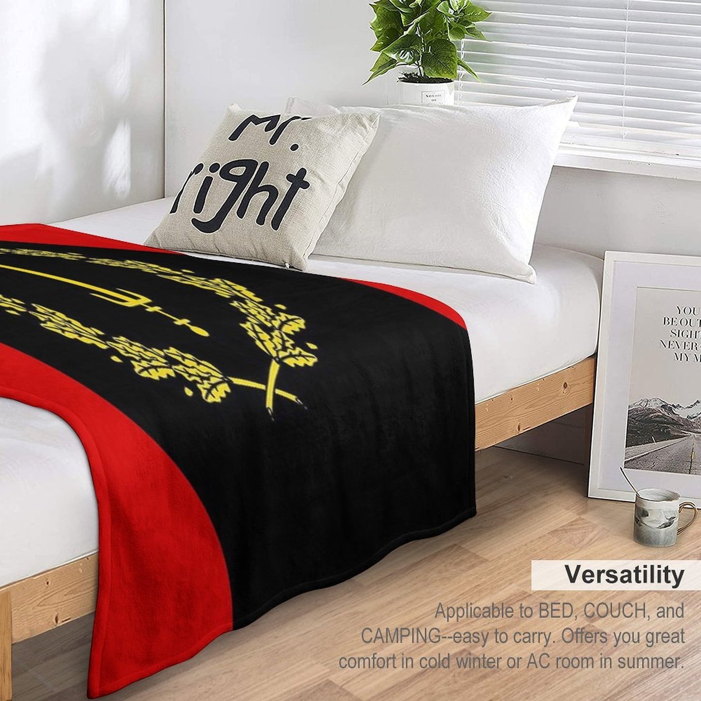 Black American Heritage Flag 1967 Throw Blanket