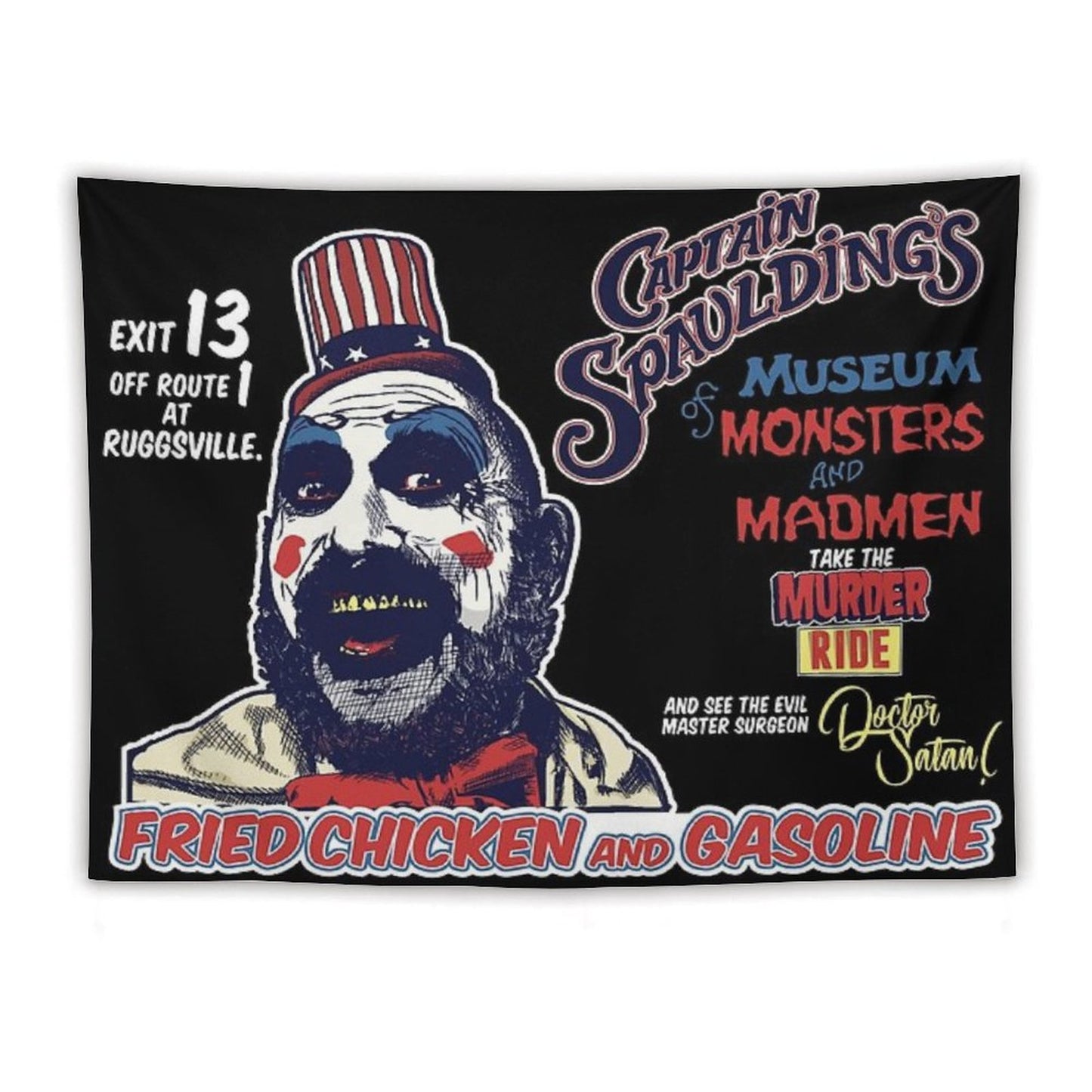 Captain Spaulding's Museum of Monsters And Madmen Tapestry