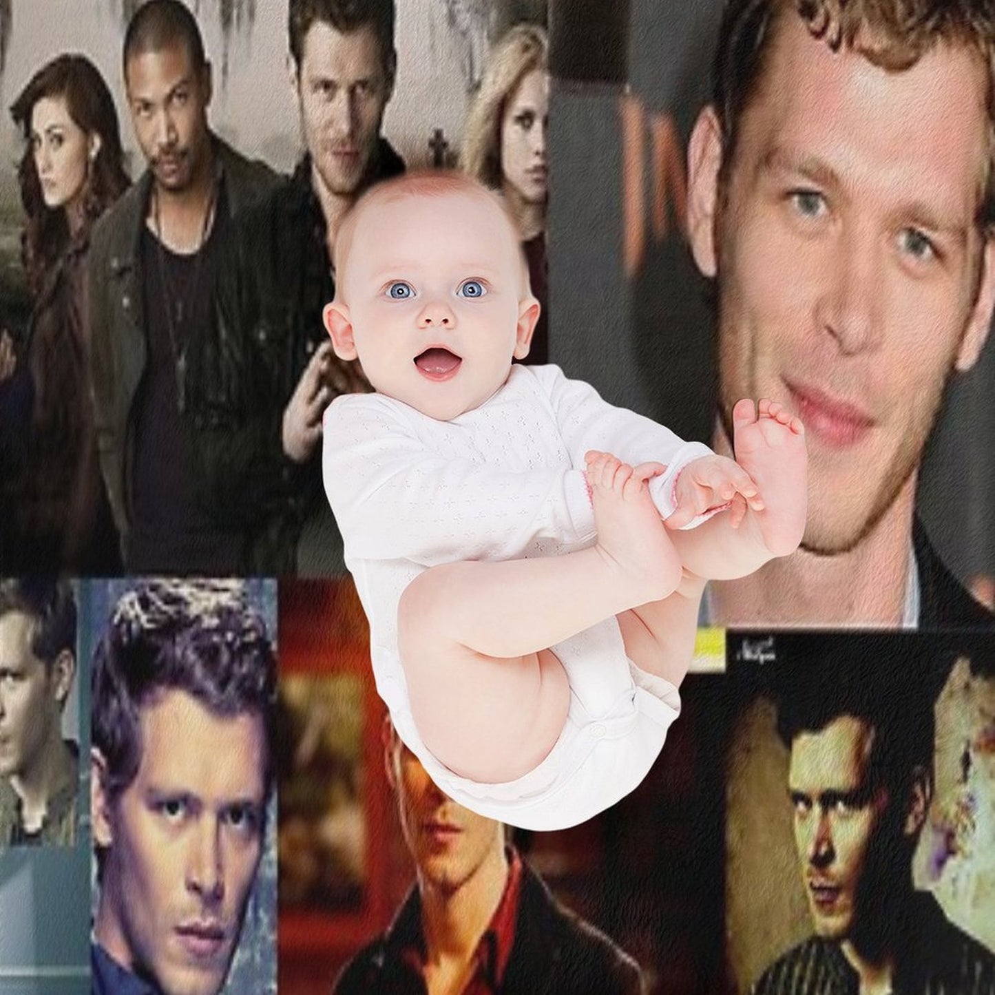 Joseph Morgan Collage Throw Blanket