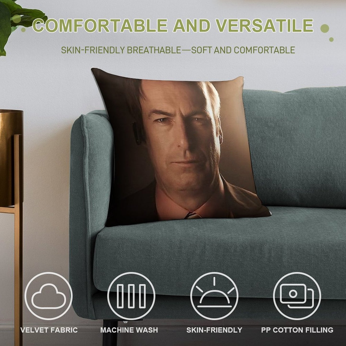 Saul Soft Anti-Pilling Throw Pillow