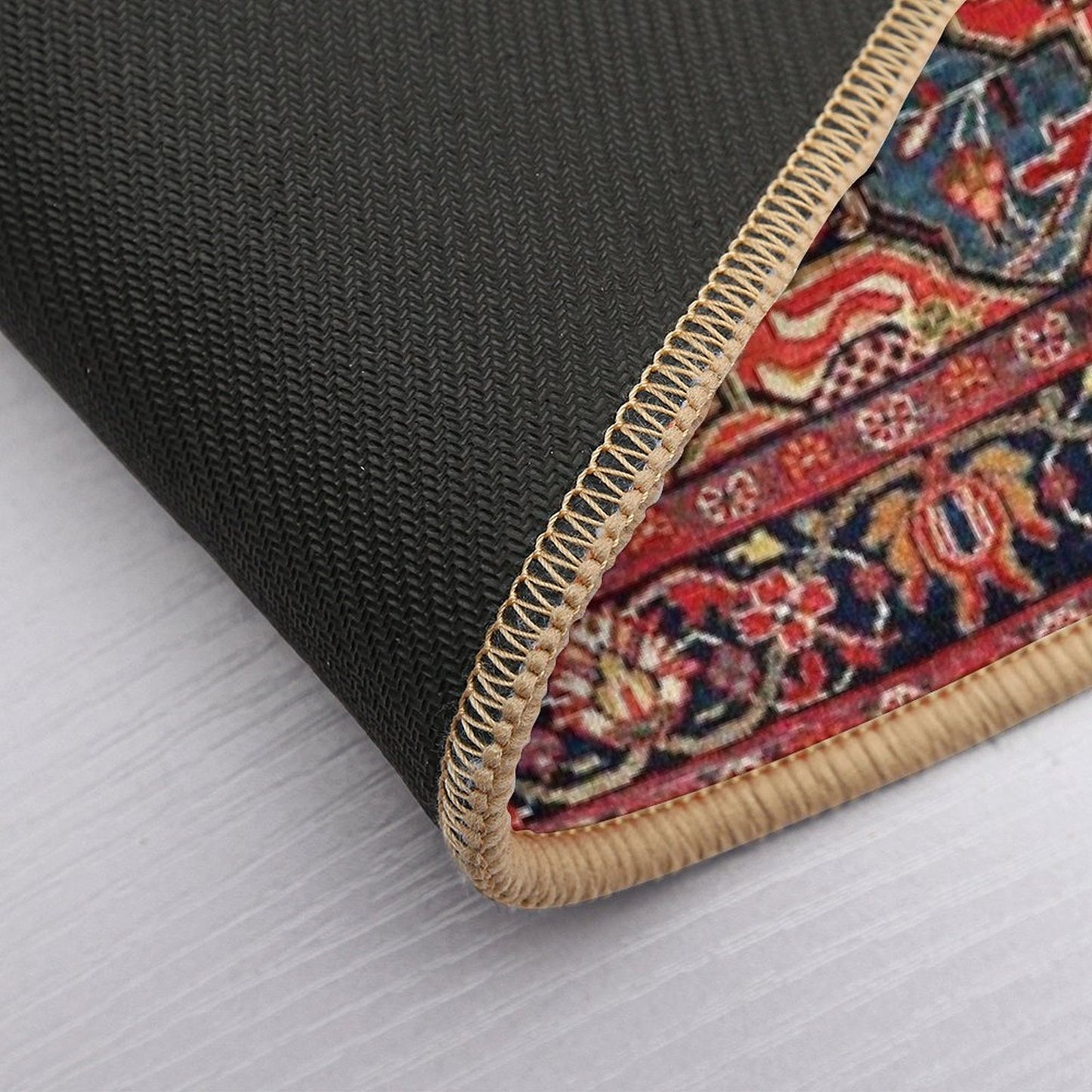 Kashan Poshti Central Persian Rug Print Bath Mat