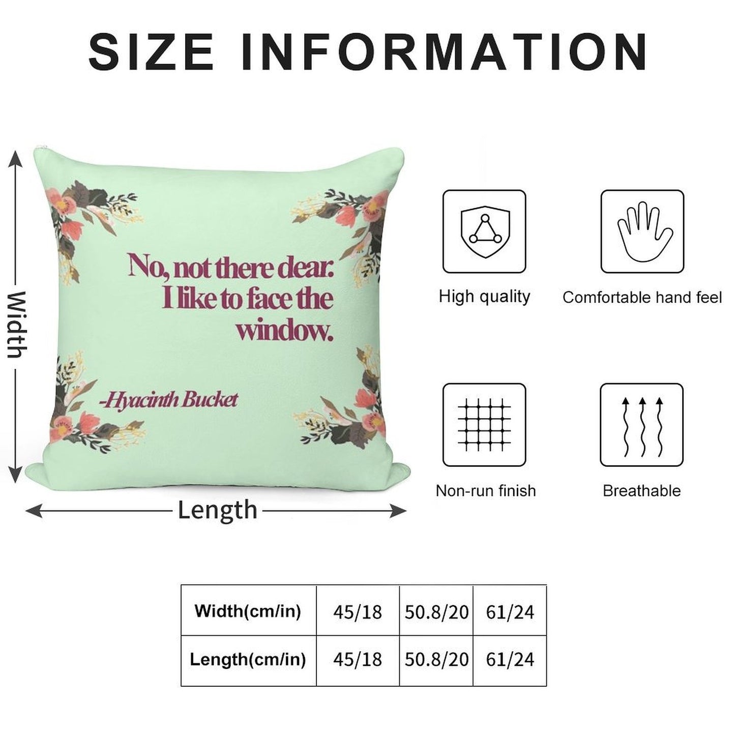 Hyacinth Bucket Quotes Soft Easy Maintenance Throw Pillow
