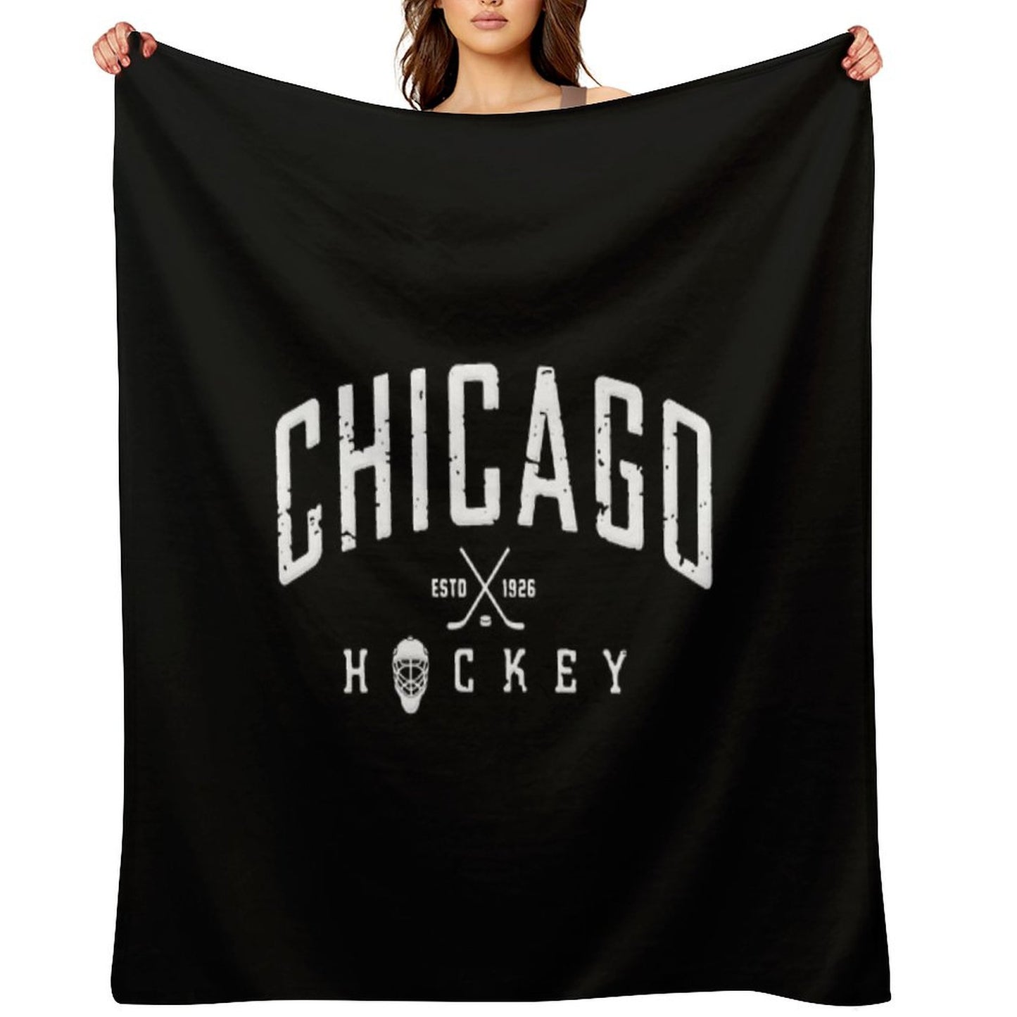 Chicago Blackhawks Hockey Throw Blanket