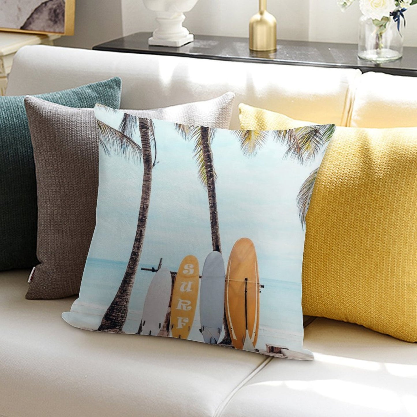 Choose Your Surfboard Soft Style Accent Throw Pillow