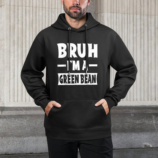 Bruh Im A Green Bean Funny Lazy Halloween Costume Party Casual Wear Hoodie