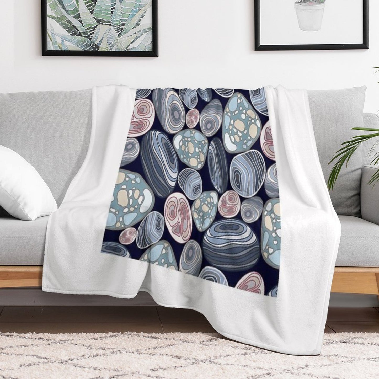 Pattern Stones Throw Blanket