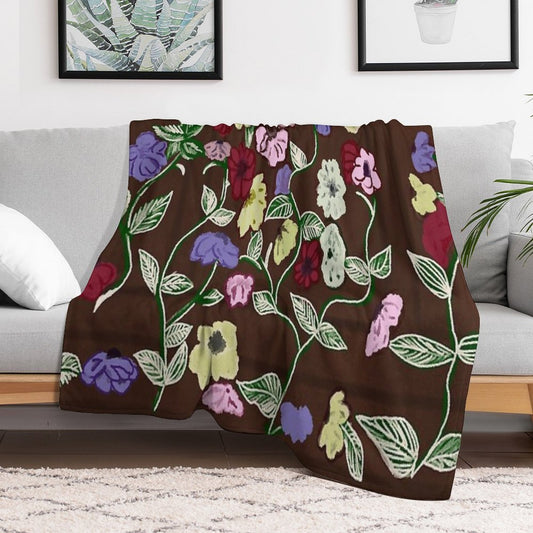 Taylor's Floral Piano Throw Blanket