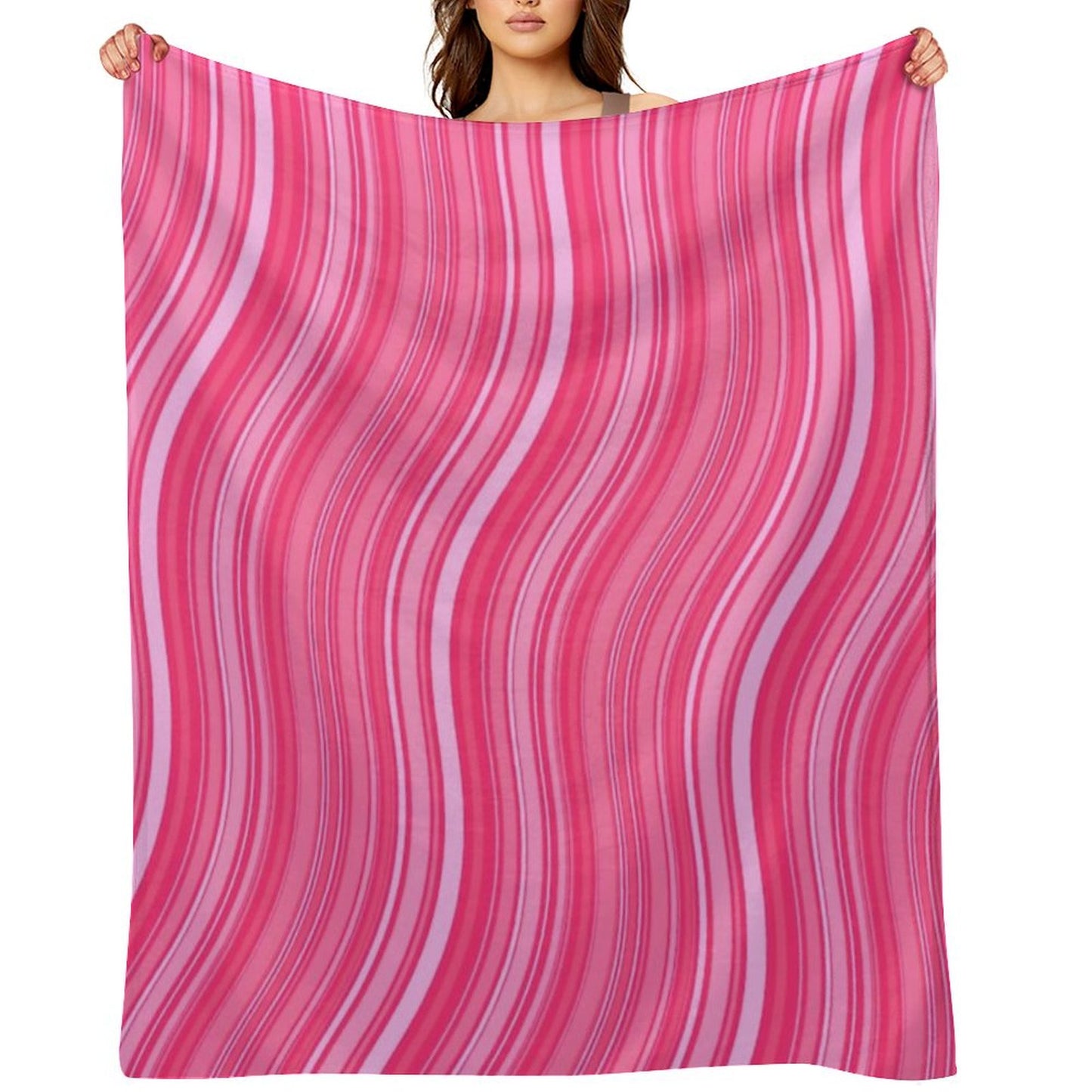 Vibrant Pink Flow Throw Blanket