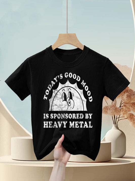 Funny Cute Vintage Retro Heavy Metal Or Heavy Metal Kids T-Shirt