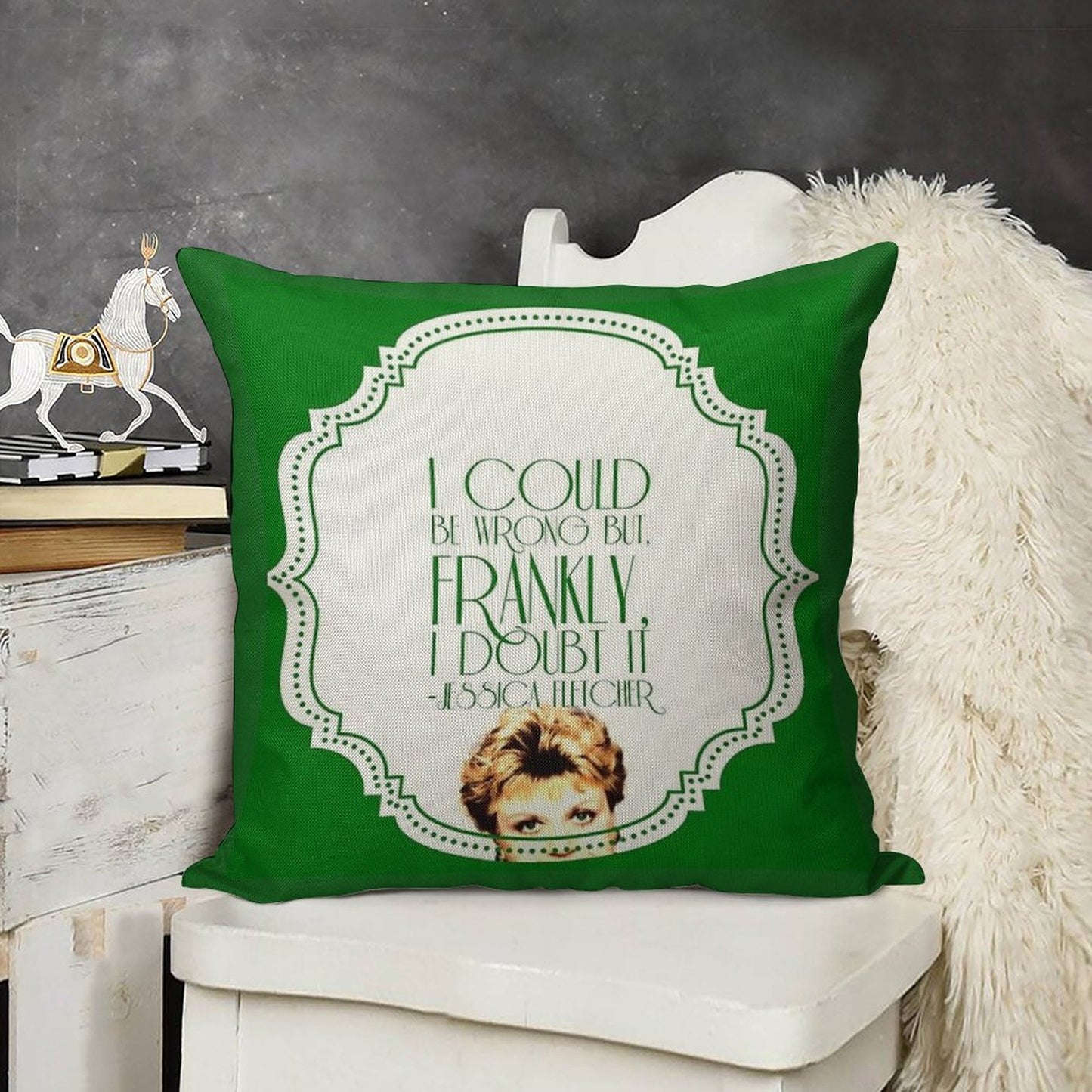She's Never Wrong Linen Throw Pillow Cover