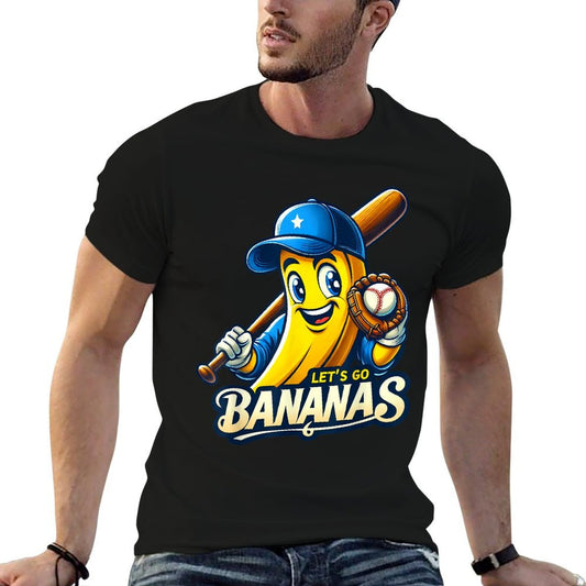 Funny Lets Go Bananas Cute Banana Fruit Lover Game Day Kids Wrinkle-resistant T-Shirt