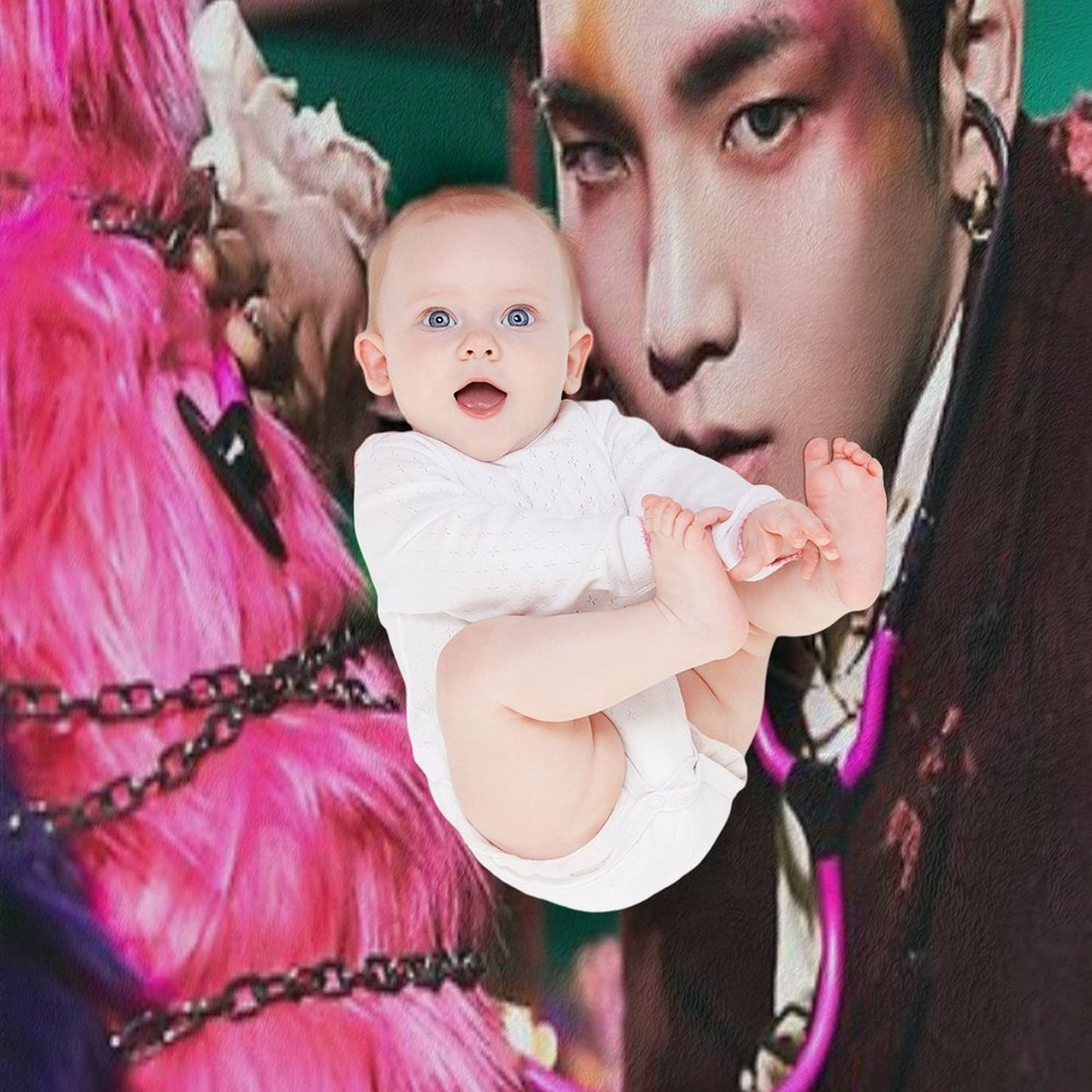 Key Gasoline Pink Monster Throw Blanket
