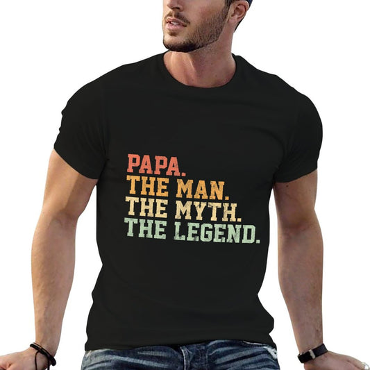 Papa Man Myth Legend Shirt For Mens Funny Father Gift T-Shirt