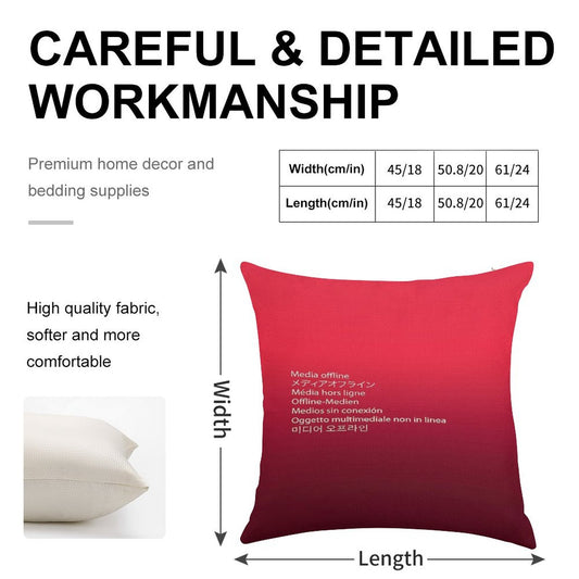 Media Offline Adobe Premiere Pro Linen Throw Pillow Cover