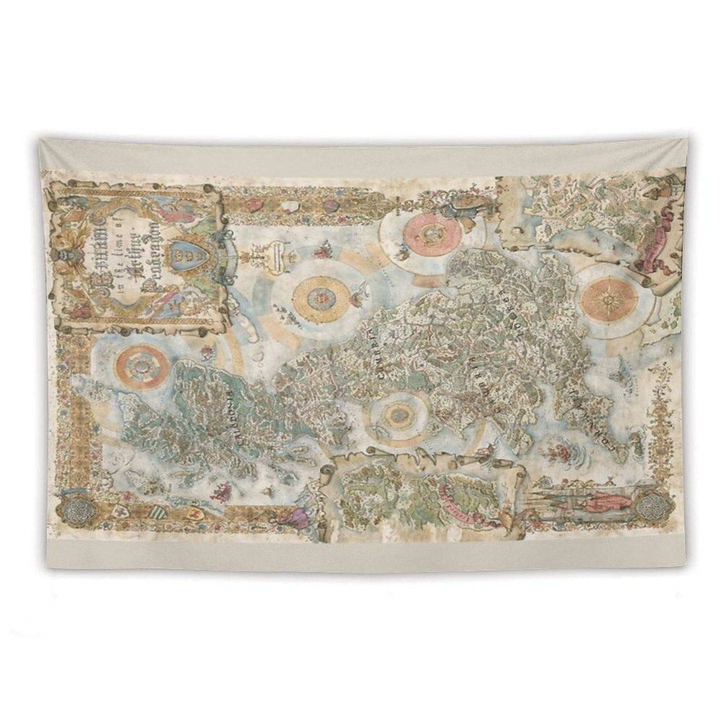 Pendragon 6th Edition Map by Francesca Baerald Tapestry