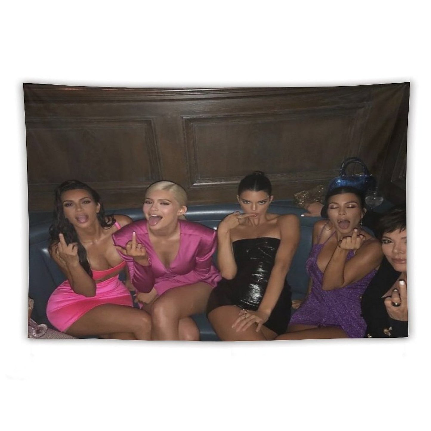Kardashian Family Middle Finger Tapestries Tapestry Tapestry