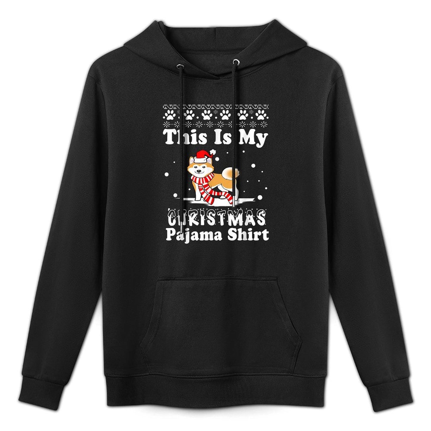 Shiba Inu Dog Funny Xmas This Is My Christmas Pajama Colorfast Hoodie