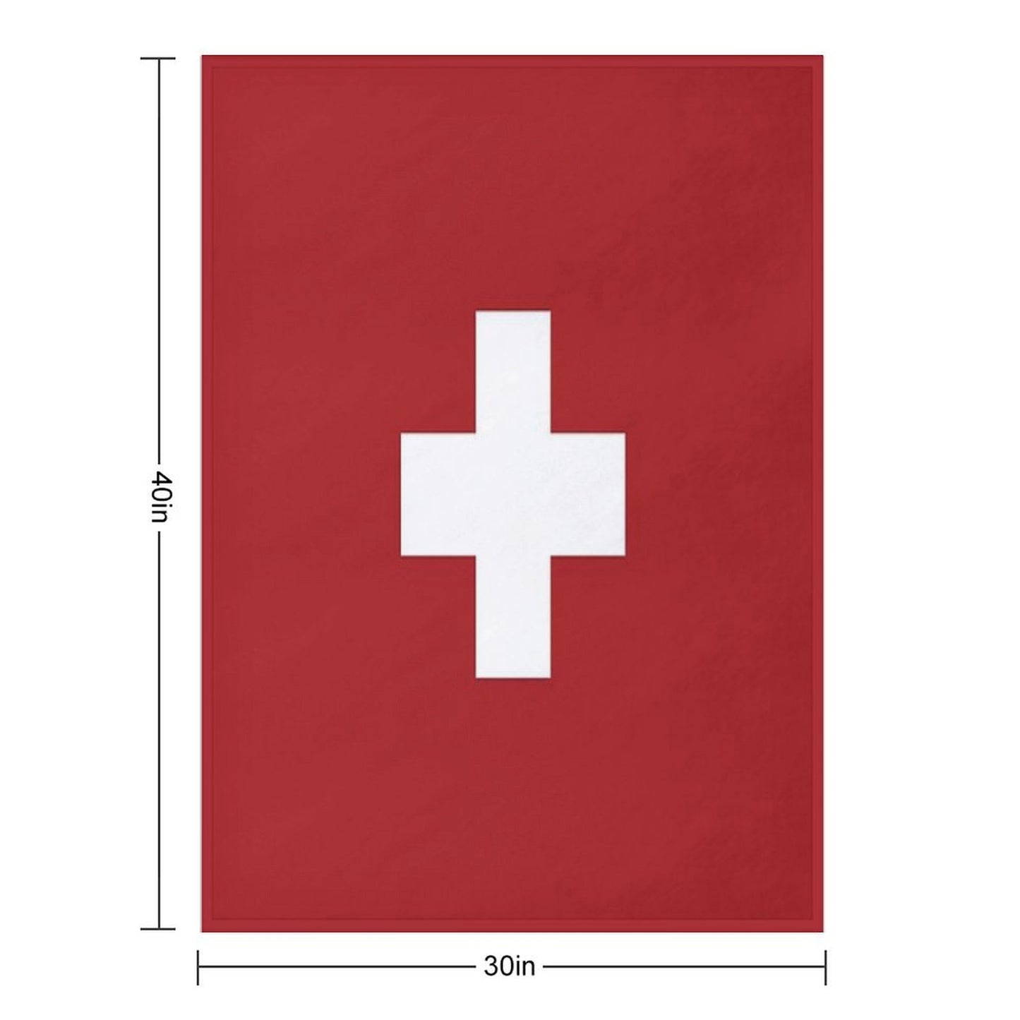 Swiss Cross Red Throw Blanket