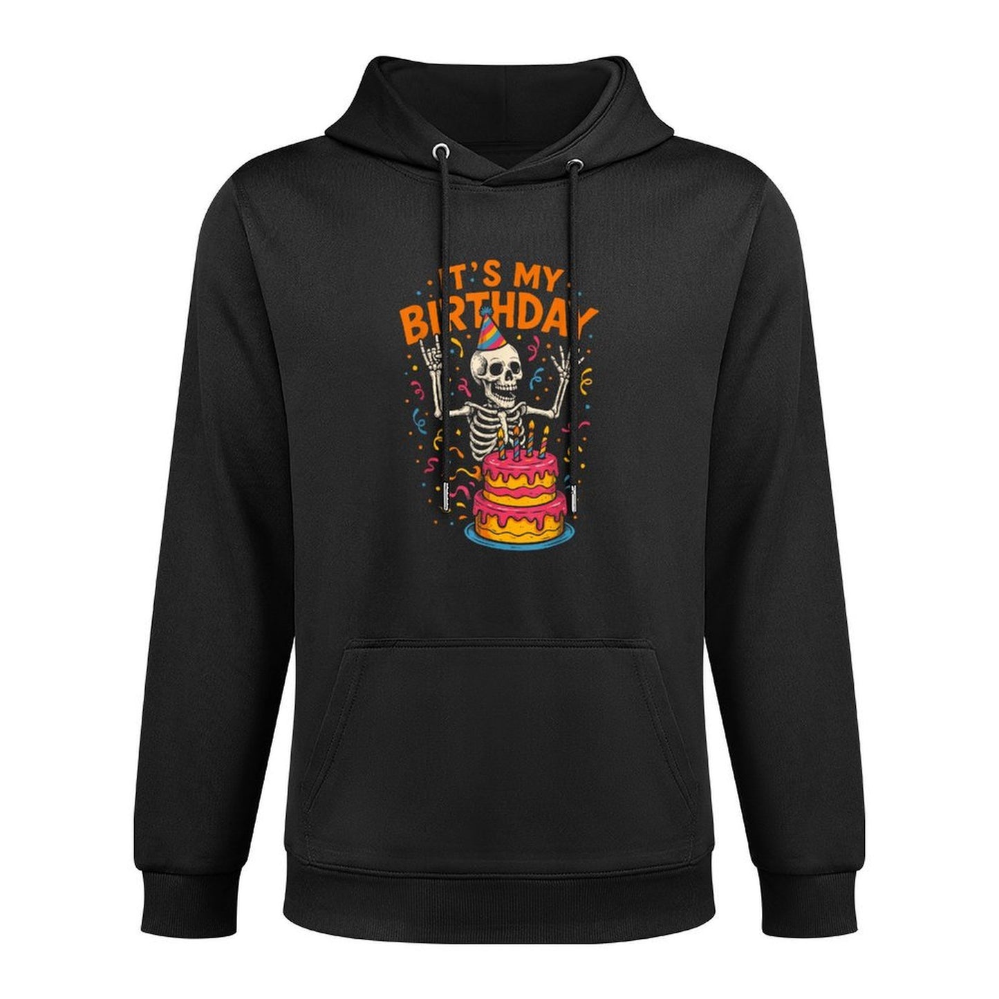 Its My Birthday Women Men, Halloween Skeleton Birthday Customizable Surface Hoodie