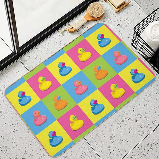 Rubber Duckies Pop Art Bath Mat