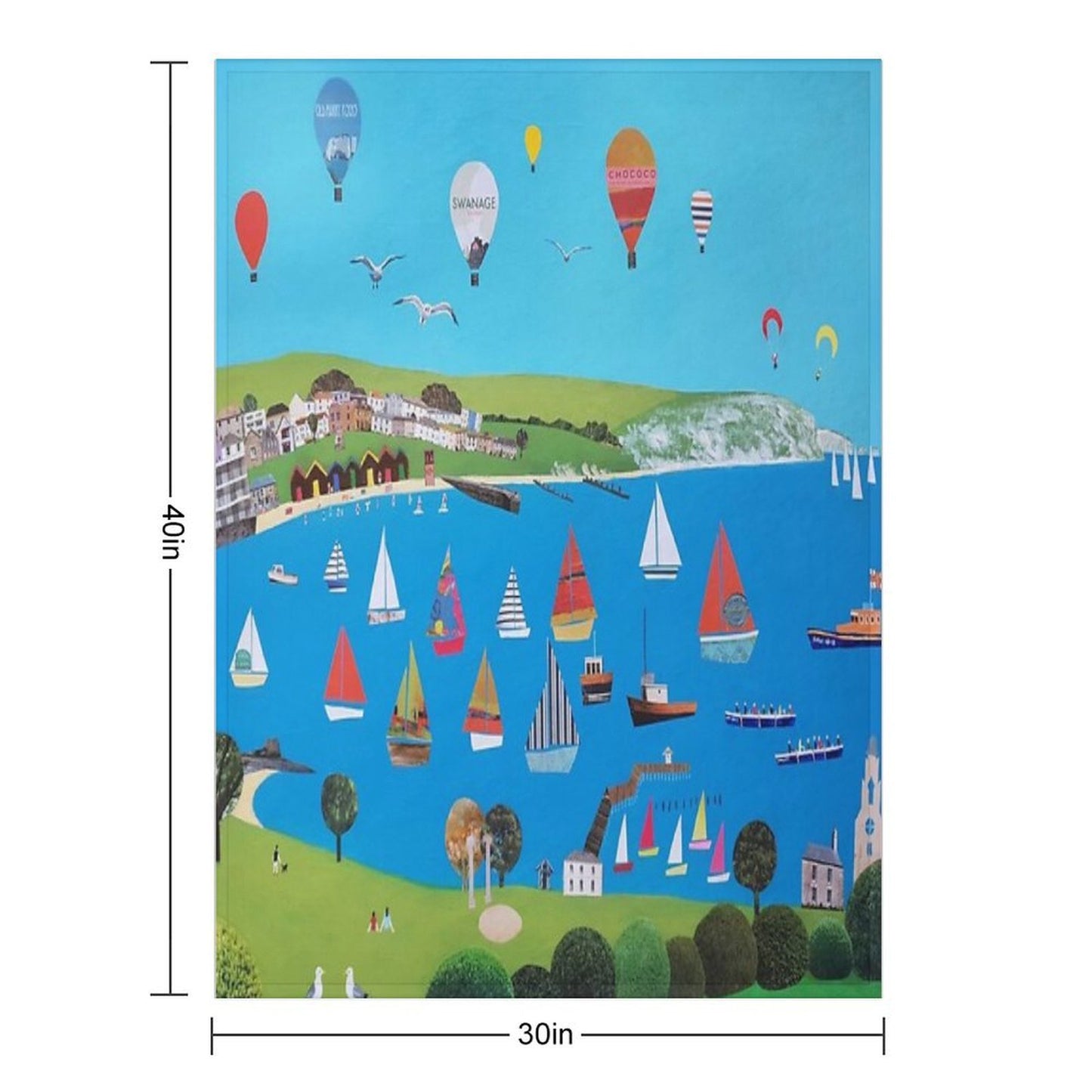 Swanage, Dorset Throw Blanket