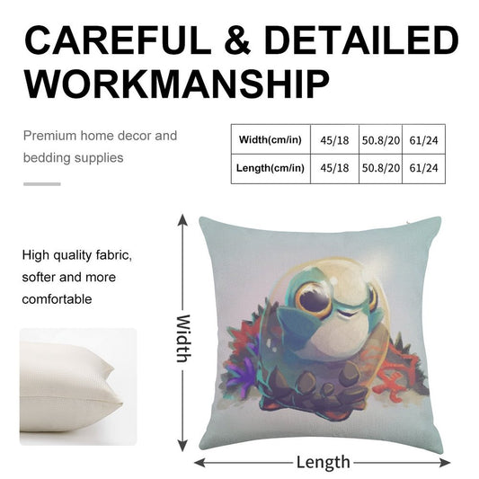 Cuddlefish Baby - Subnautica Linen Throw Pillow Cover