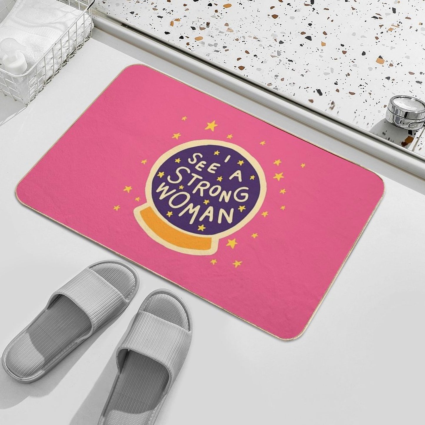 I See A Strong Woman Bath Mat