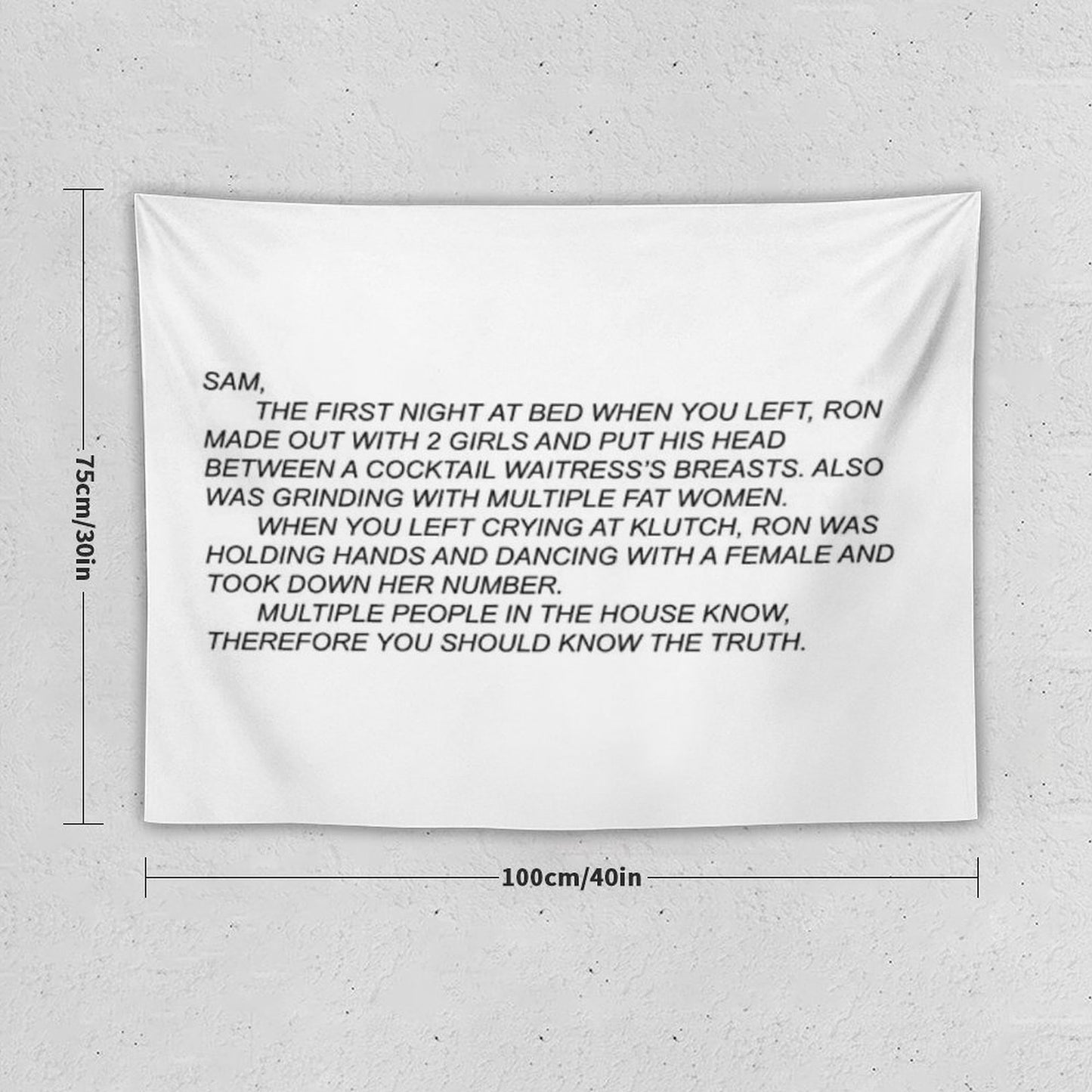 The Note Wall Tapestry Jersey Shore Tapestry