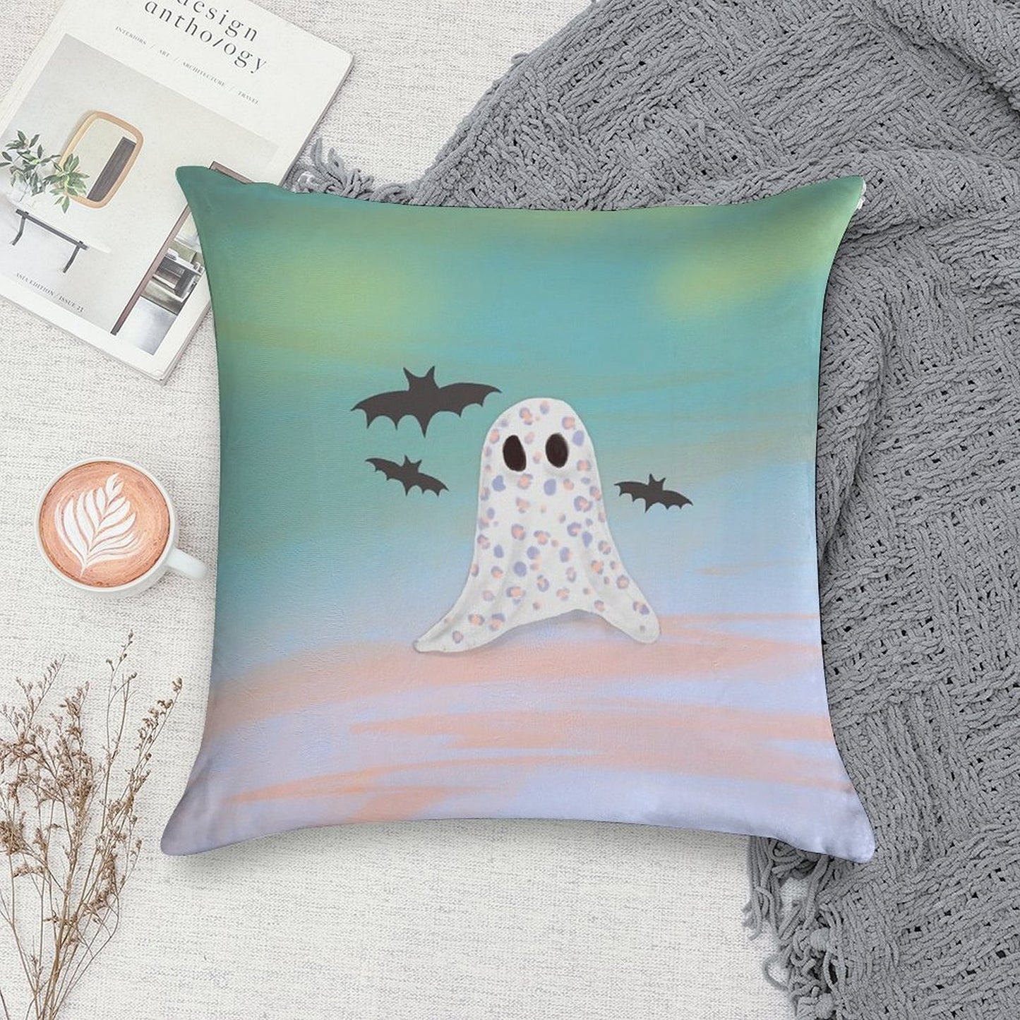 Cheetah Ghost Soft Home Decor Throw Pillow