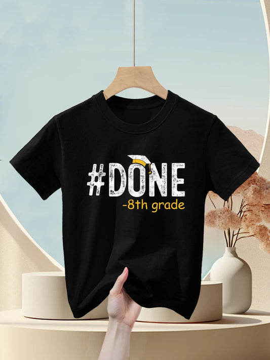 Done 8th Grade Graduation Gifts Eighth Grade 8th Graders Kids T-Shirt