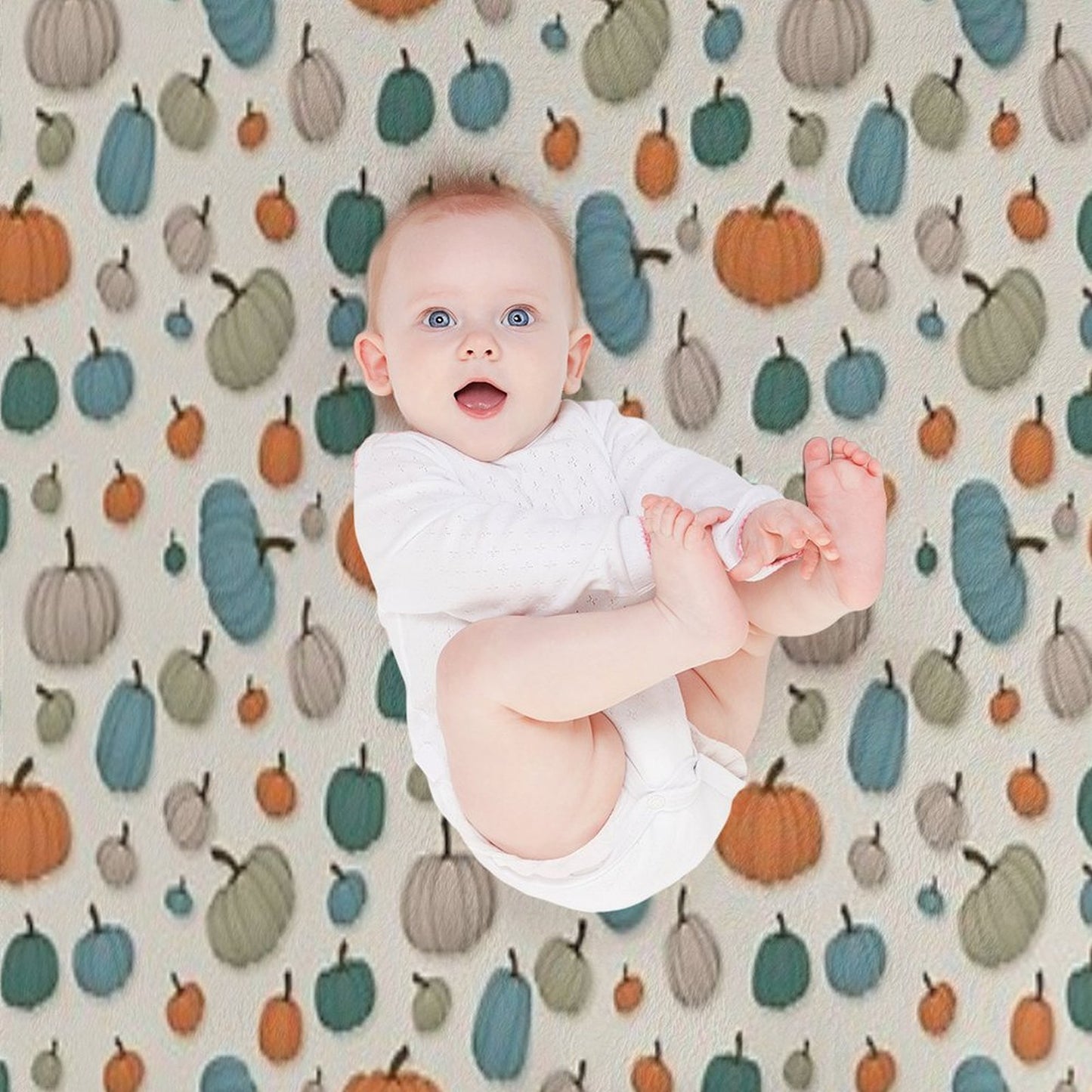 Painterly Pumpkins Throw Blanket