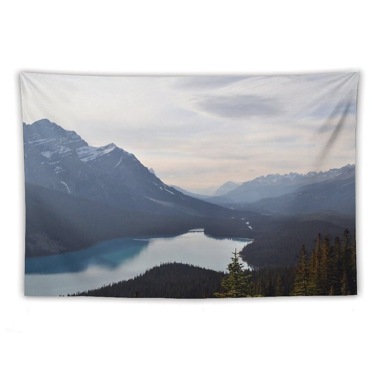 Mountain Lake Forest Dream Tapestry