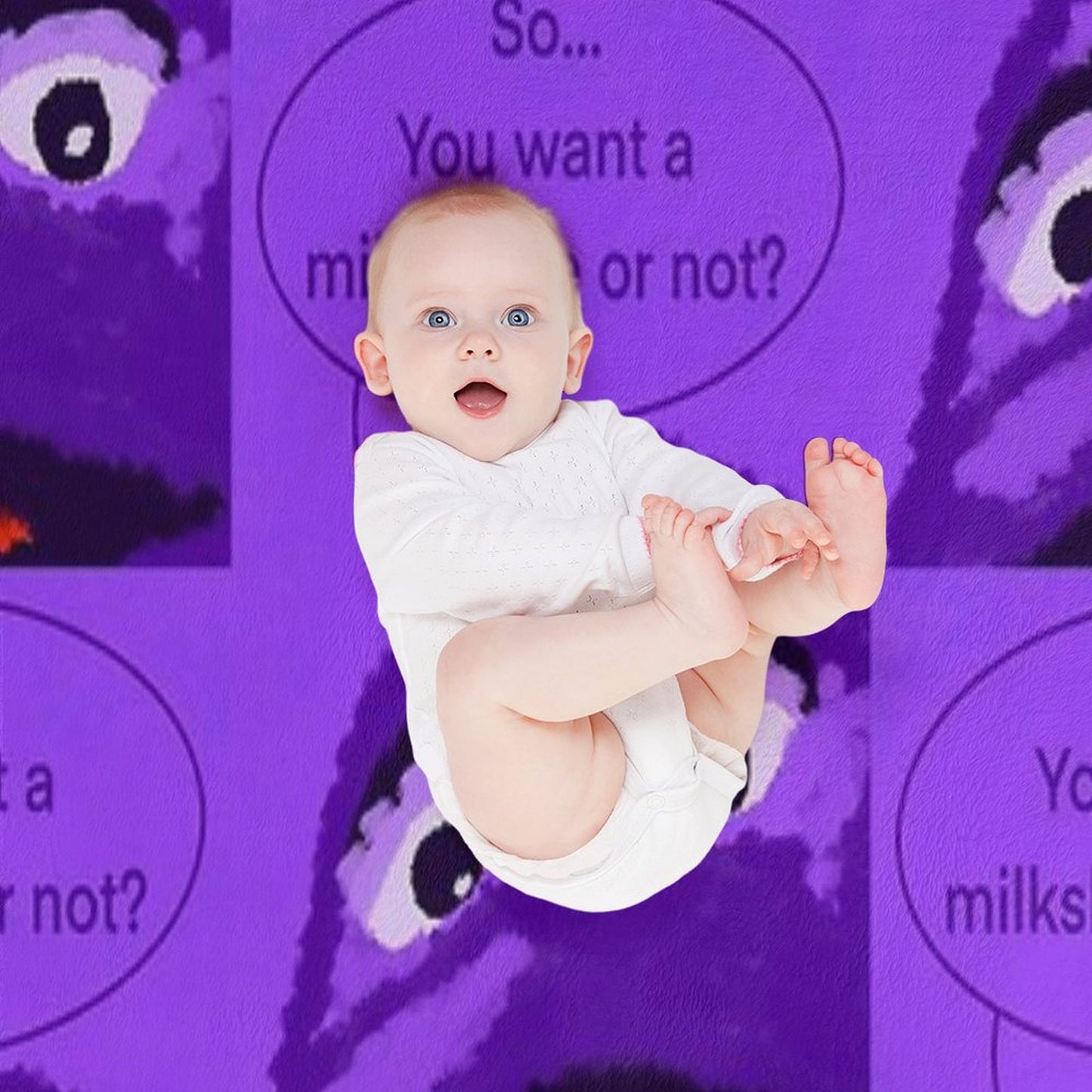 Order Up - Grimace Throw Blanket