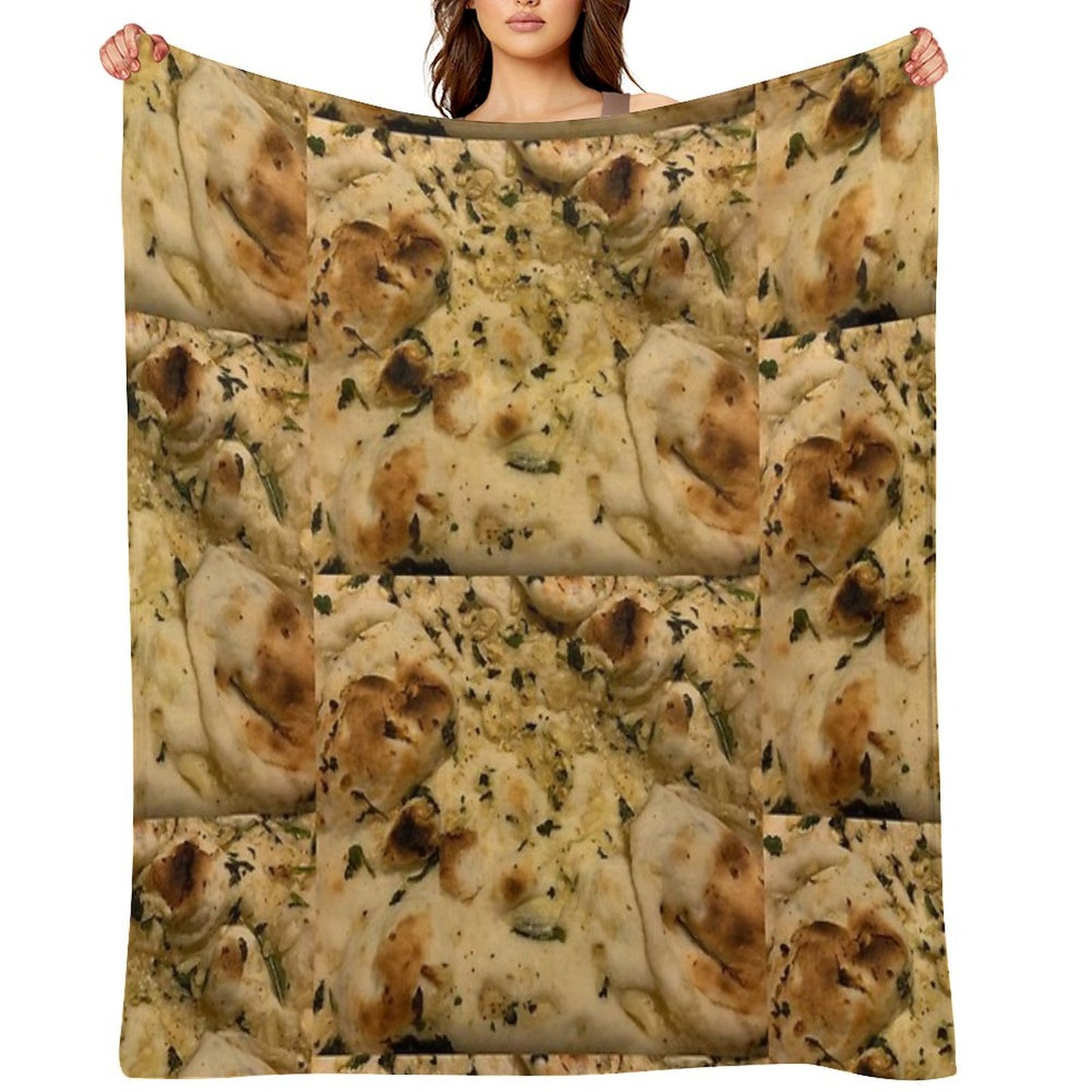 Garlic Naan Throw Blanket