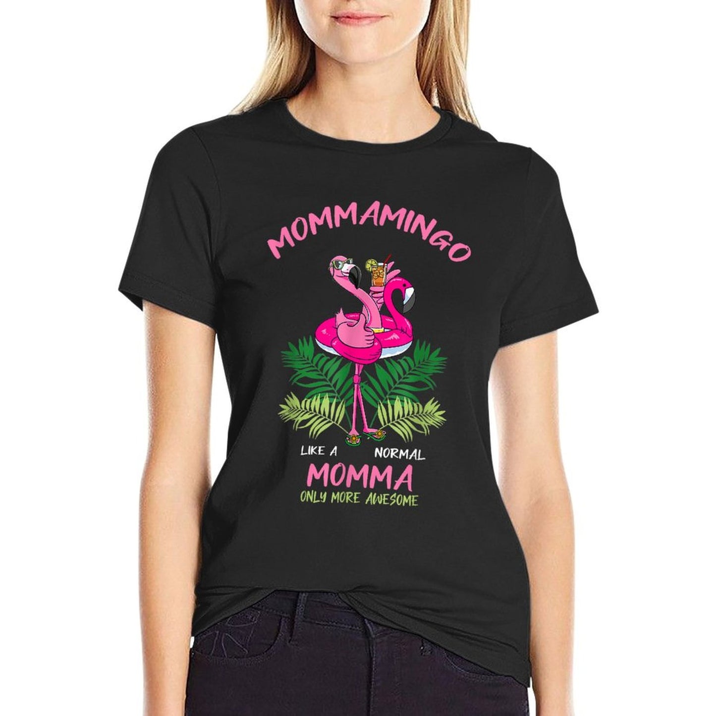 Mommamingo Momma Flamingo Lover Mother Mom Mother's Day T-Shirt