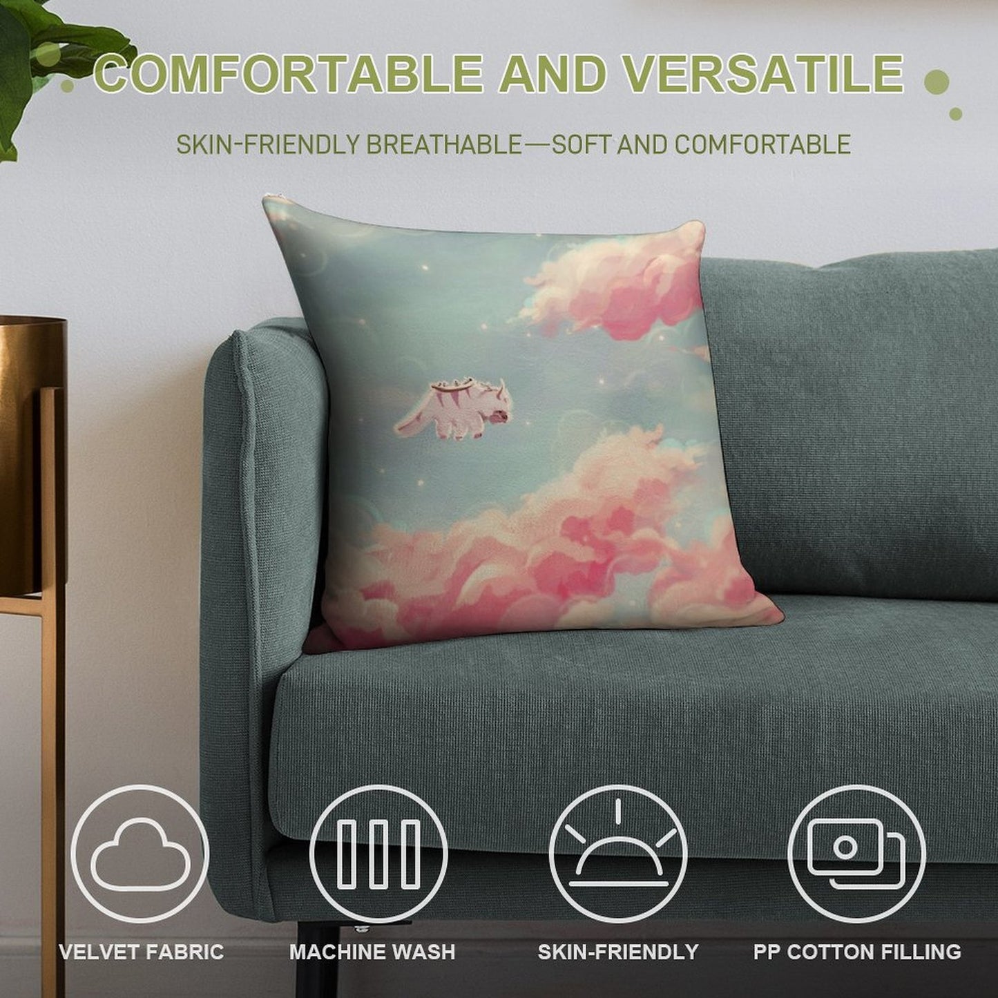 Dreamy Appa Poster V1 Soft Anti-Pilling Throw Pillow