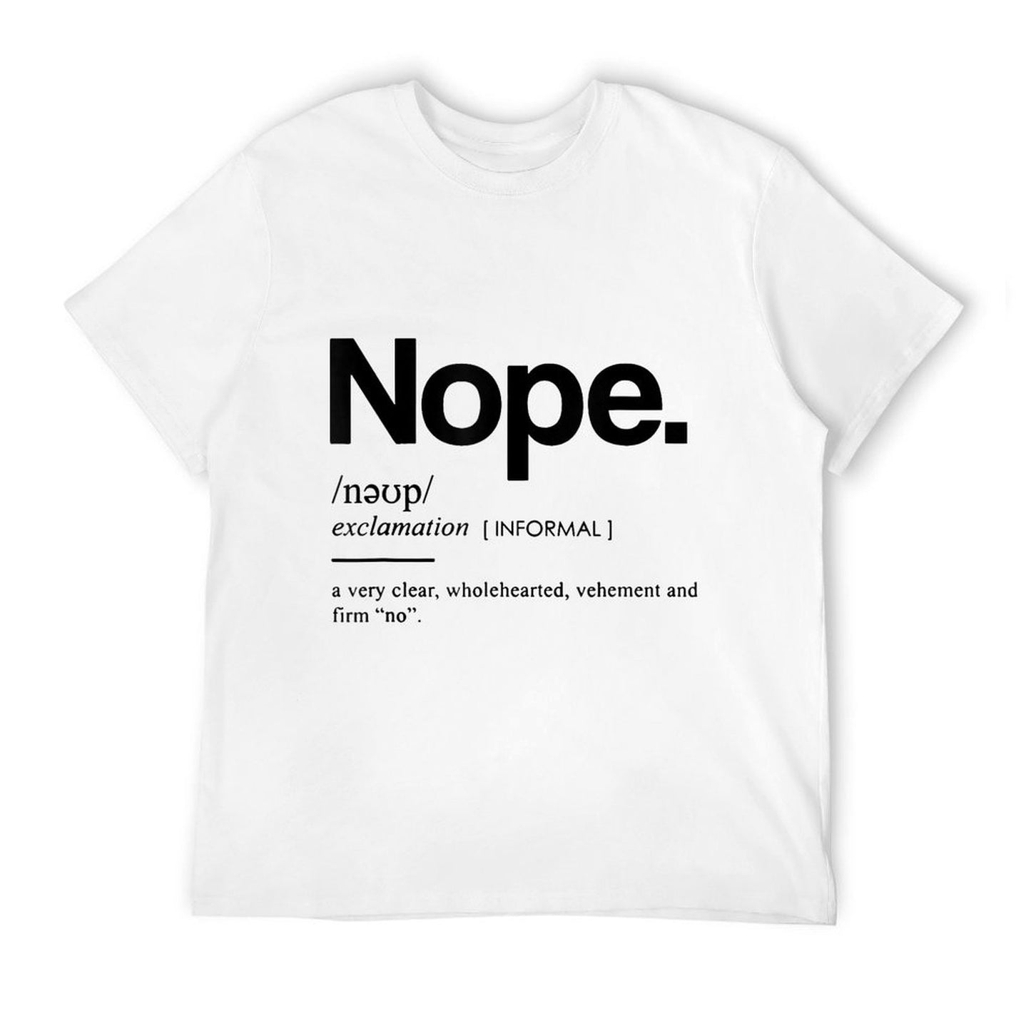 Nope Definition Rolled Sleeves T-Shirt