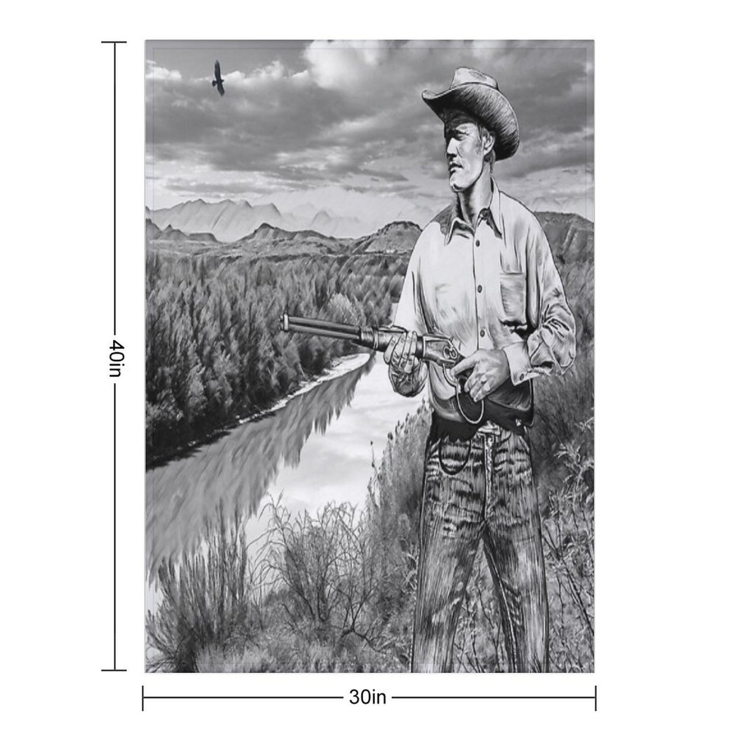 The Rifleman Chuck Connors Throw Blanket