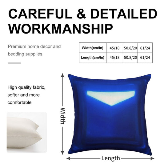 Beat Saber Blue Block Throw Pillow Cover Linen Throw Pillow Cover