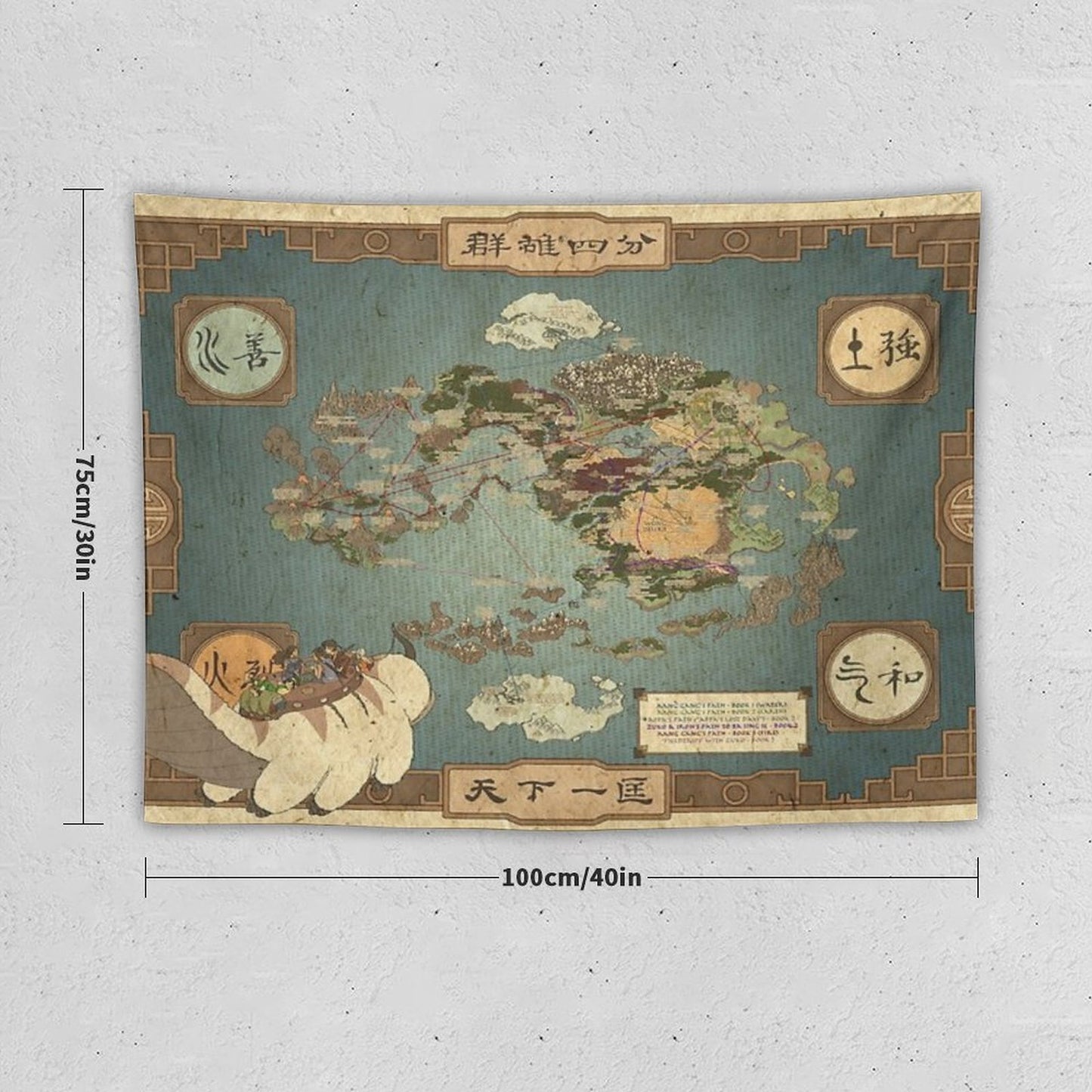 Avatar The Last Airbender Map Tapestry