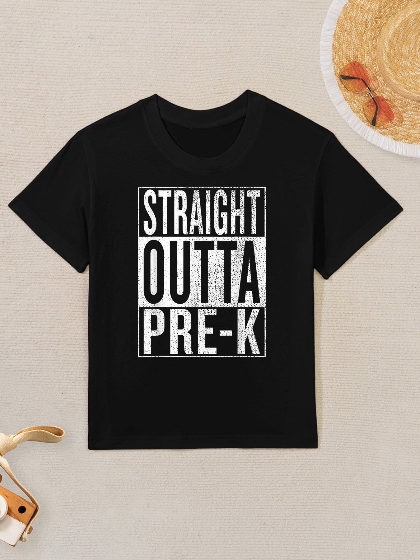 Straight Outta Pre-K Graduation Funny Pre Kindergarten Grad Kids T-Shirt