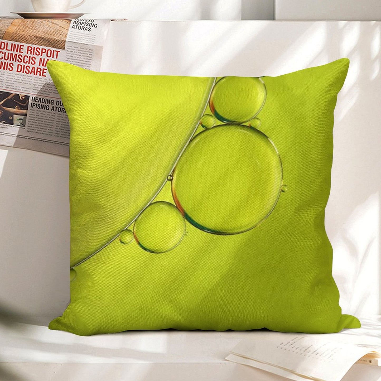 Simply Lime Linen Throw Pillow Cover