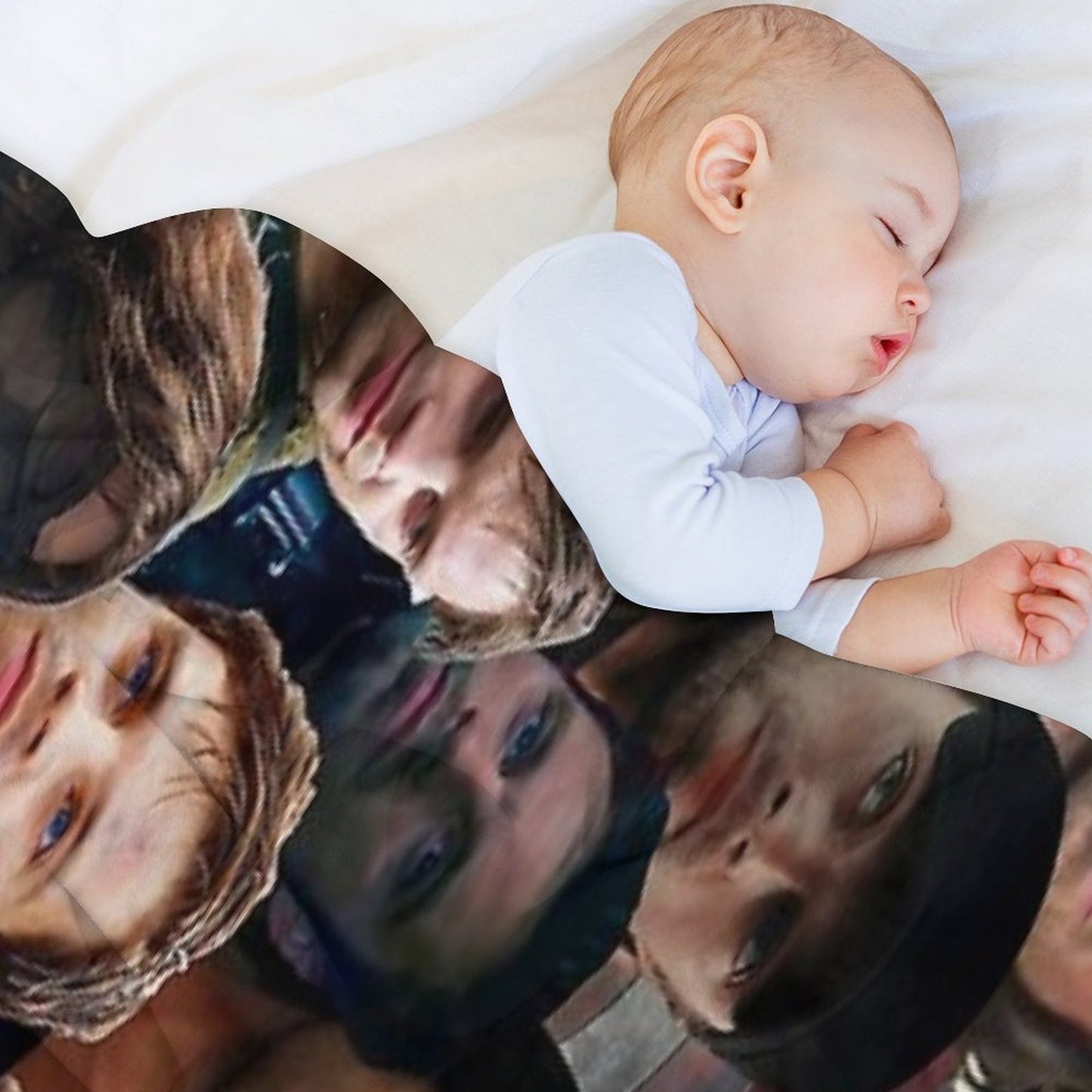 Winter Soldier Photo Collage Throw Blanket