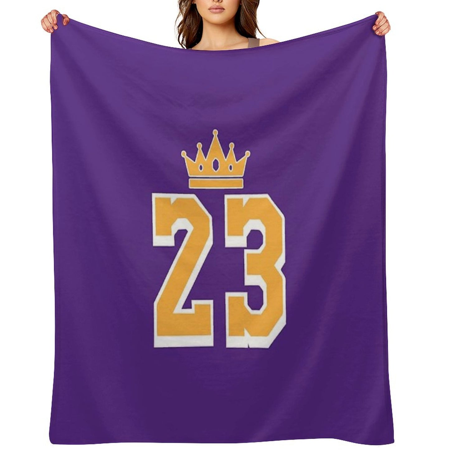 LeBron King 23 Away Throw Blanket