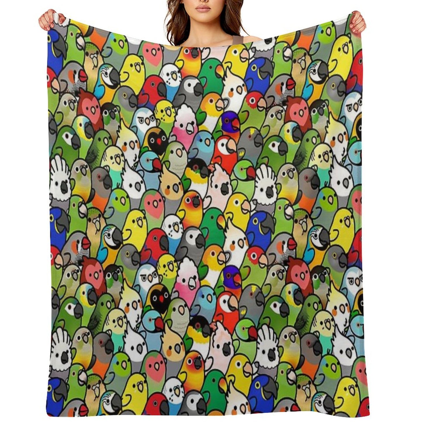 Everybirdy Pattern 2023 Throw Blanket