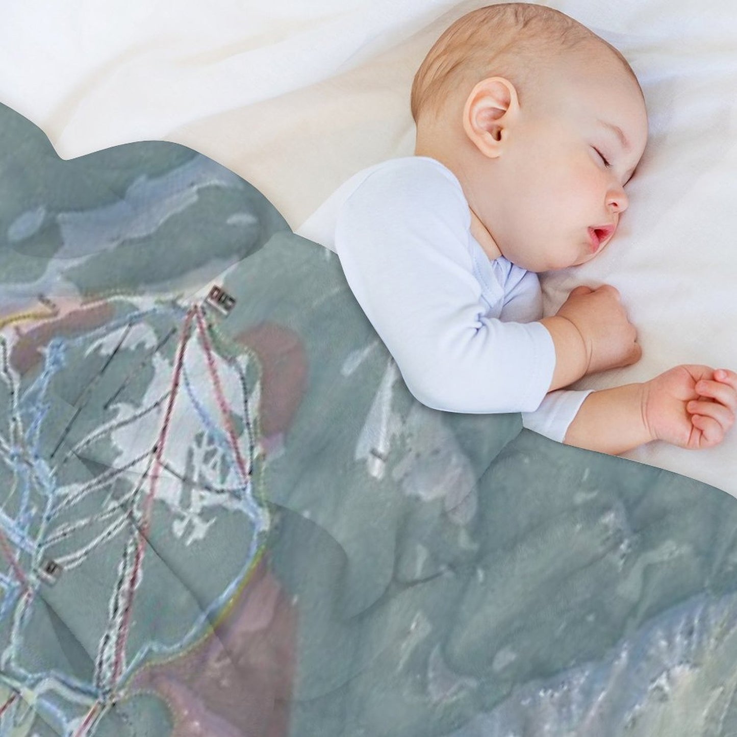 Vail Resort Trail Map Throw Blanket
