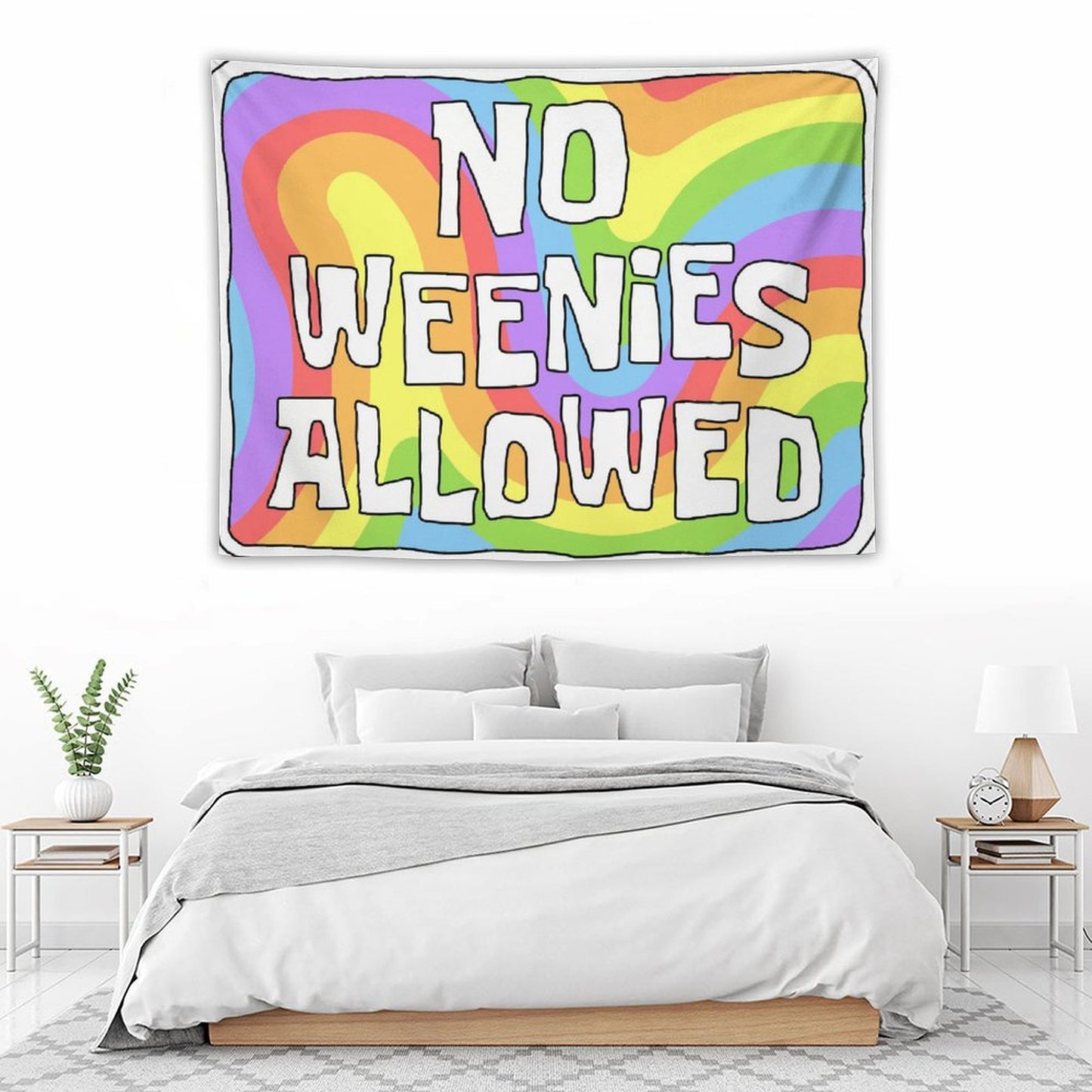 No Weenies Allowed Trippy Tapestry