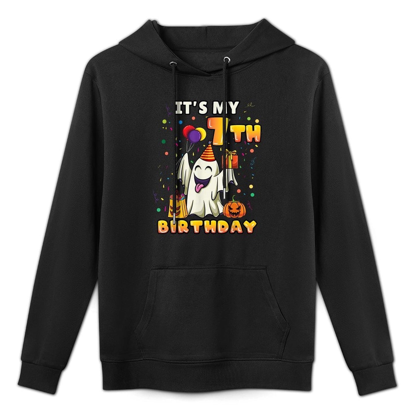 Its My 7th Birthday Ghost Halloween Kids Relaxed Fit Hoodie